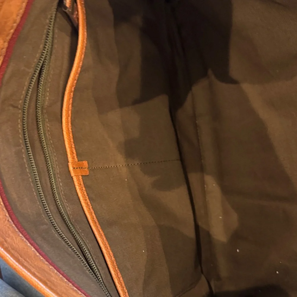 Fossil Brown Leather Messenger Bag